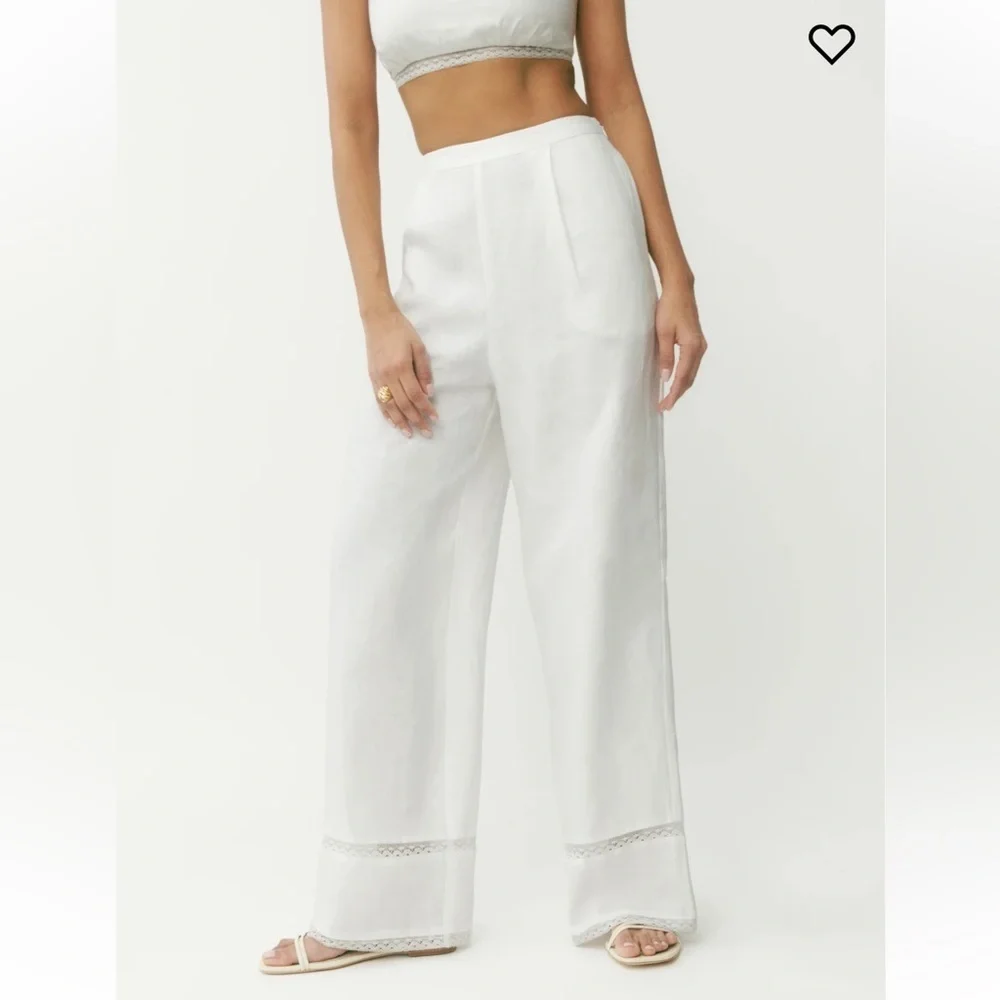 Reformation violet linen two piece